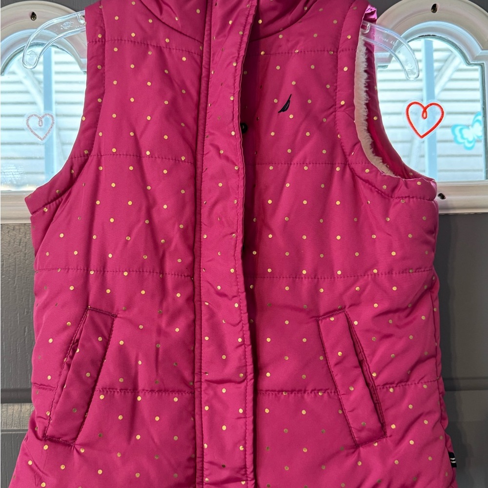 Girls Pink Puffer Vest Size 7 by Nautica